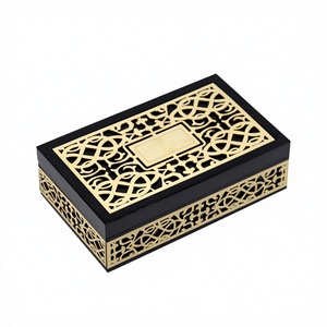 Scatola Regalo in Legno Intagliata Rettangolare Personalizzata per Tè, Stile Cinese, Scatola per Profumo Modello 01 Cina - Product Image 1