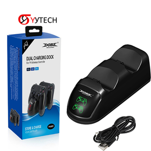 SYYTECH-soporte de carga Dual para mando de juego, Joystick USB para PlayStation 4, <span class=keywords><strong>PS4</strong></span> Pro Slim, accesorios de base de carga - Product Image 1
