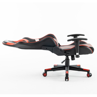 Chaise de jeu d'ordinateur de course de bureau à domicile pivotante réglable en hauteur en cuir PVC inclinable à 180 degrés de style moderne