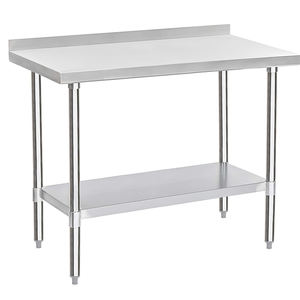 Mesa de trabajo comercial de acero inoxidable engrosada profesional Cocina comercial prefabricada Mesa DE PREPARACIÓN DE ACERO INOXIDABLE - Product Image 1