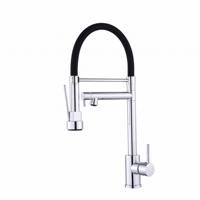 Robinet de cuisine multifonctionnel 3-en-1 en acier inoxydable avec douchette extractible et robinet d'eau filtrée intégré