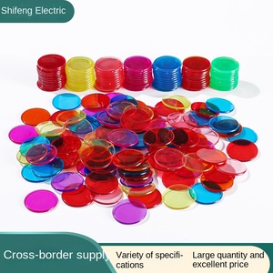 25*2mm trong suốt 7 màu Mười lưới chip trẻ em Toán Học giác ngộ Bingo hỗ trợ giảng dạy không có mệnh giá trò chơi tiền tệ - Product Image 3