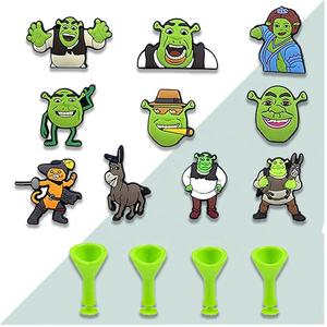 4pcs/set Shoe Charms Decoration Cartoon Shrek Ears for Crocs