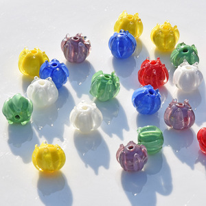 Crystal Lampwork Glass Lotus <b>Beads</b> 12mm Straight Hole For Earring Making DIY Jewelry Making <b>Kit</b> - Product Image 3