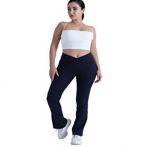 Seamless Simple <b>High</b>-<b>Waisted</b> Ankle-Length Solid Yoga <b>Leggings</b> Women Plus Size Elastic Waist Breathable Eco-Friendly Quick Dry - Product Image 1