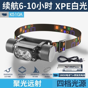 Linterna frontal recargable Smiling Shark K510-S XPE LED tipo C, luz portátil para ciclismo al aire libre - Product Image 5