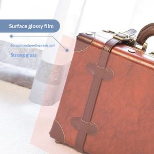 Maleta de Viaje Retro de Cuero de 16 Pulgadas con Ruedas, Maletín de Negocios Pequeño Unisex con Cierre de Cremallera, Caja de Almacenamiento de Equipaje, Color Marrón Caramelo, 18 Pulgadas - Product Image 5