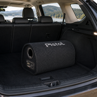 Subwoofer de voiture de 10 pouces avec amplificateur intégré 450W Max 120W RMS 12V 4 Ohm 87dB 35Hz-200Hz Tube de basses actif Boîtier compact pour LRS10