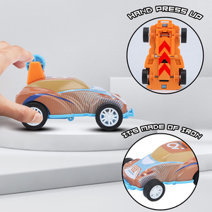 Mini Alloy Pullback Racing Car 360 Degree Collision Roll For Kids 4-<b>7</b> Years Old Unisex Toy Vehicle - Product Image 3