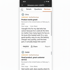 XXL formato gilet leggero riscaldato per gli uomini include pacco batteria per uso esterno - Product Image 1