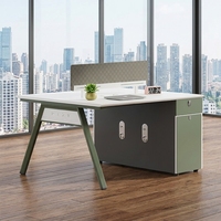 Bürozellen-Arbeitsplatz, Computer-Schreibtisch, Moderner Holz-Mitarbeiter-Sitzplatz mit Trennwand, Luxuriöses Weißes Tisch-Möbelset im Großhandel