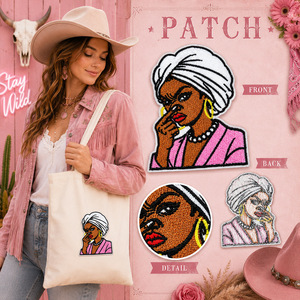 Parches Termoadhesivos Bordados con Diseño de Chicas Africanas Atrevidas y Mujeres Poderosas, para Camisetas, Gorras y Bolsos - Product Image 5