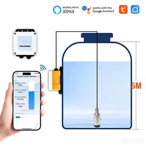 0-10M Submersible WiFi Water <b>Level</b> <b>Sensor</b> Tuya SmartLife App Remote Monitor Villa Apartments Home Metal 0.5% Accuracy Versatile - Product Image 1