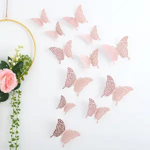 Nouveau bouquet papillon décoration magasin de fleurs fournitures de fête pvc papillon tridimensionnel