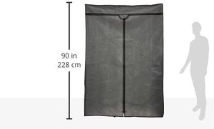 Funda <span class=keywords><strong>para</strong></span> Armario <span class=keywords><strong>de</strong></span> Tela <span class=keywords><strong>de</strong></span> Doble Barra con Cremallera Resistente - Product Image 6