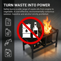 Chauffage multi-combustibles à huile usagée, combustion sans fumée avec flamme réglable et souffleur d'air forcé, produit de cuisson, chauffage à huile usagée pour intérieur