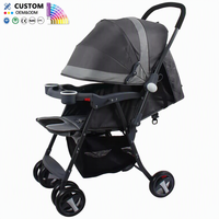 Portable pliant bébé poussette Simple parapluie voiture avec confort sécurité bidirectionnelle marche fonction métal matériel infantile landau