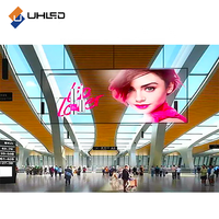UHLED Film LED flexible Offre Spéciale couleur P6 P8 P10 sur écran cristal de verre Film LED transparent intérieur utilisé pour la vitrine