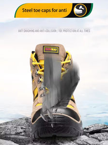 Chaussures de course tout-terrain de haute qualité pour hommes, pour la montagne, la randonnée, protection de la cheville, dessus en daim de vache, anti-perforation - Product Image 4