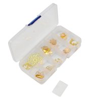 10 Boîtes de rangement rectangulaires transparentes écologiques brillantes en plastique pour maquillage, amovibles, avec élastiques de finition DIY