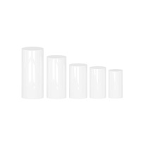 Pilier d'affichage de Base de fête de Support de support de cylindre acrylique transparent pour la décoration d'art d'anniversaire de mariage