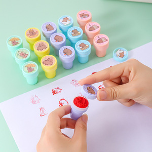 Kapibala 10-Pack <b>Stamp</b> Set Cute Capybara <b>Kids</b> Toy <b>Stamps</b> Kindergarten Reward Gift - Product Image 3