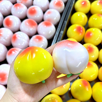 Knuspriges Pfirsich-Squishy-Spielzeug, Simulierte Fruchtfigur, Stressabbau-Fidget-Spielzeug, Langsam Rückfederndes TPR-Material, Unisex