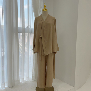 2025 Abaya Fabrikant Groothandel Vrouwen Abaya Dubai Islamic Kleding Jurken Vrouwen Moslim 2 Delige Abaya Set - Product Image 5