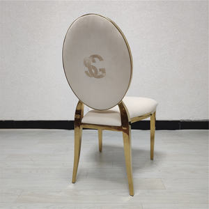 <span class=keywords><strong>2022</strong></span> Chaises de mariage modernes en velours crème avec location durable en acier inoxydable pour l'extérieur Logo de l'entreprise Salon Appartement - Product Image 1