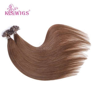 K.SWIGS Prix Usine 12-28 Pouces Extensions de Cheveux Humains Vierges Remy Brésiliens à Pointe en U, Lisses et Ondulés, 100% Naturels pour Femmes – Choisissez - Product Image 3