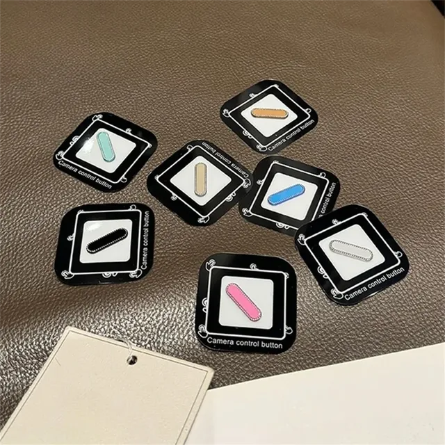 Glitter Diamond Alloy Metal Tempered Glass Oval Camera Control Button Cover Case for iPhone 17 16ProMax Plus Sensitive Smart