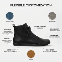Bottes Chelsea minimalistes en cuir souple à bout large et talon plat pour hommes et femmes, personnalisables OEM ODM pour la ville et l'extérieur