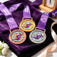 Médailles de danse en métal personnalisées, Sports, Gymnastique, Gymnastique artistique, 2D, 3D, Médailles de finisseur de course, Médailles en alliage personnalisées