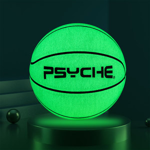 PSYCHE Ballon de <span class=keywords><strong>basket</strong></span> personnalisé pour <span class=keywords><strong>femme</strong></span>, équipement d'entraînement lumineux, effet phosphorescent disponible, tailles 4, 5, 6, vente en gros, matière PU - Product Image 3