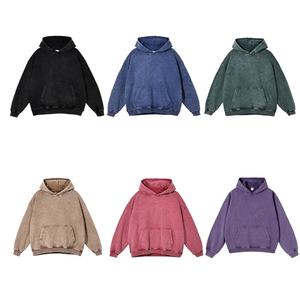 <span class=keywords><strong>Ropa</strong></span> Urbana Personalizada para Hombre, Sudadera de Algodón con Hombros Caídos, Estilo Francés, Tejido Grueso, Lavado Vintage, Bordado Otoñal - Product Image 4