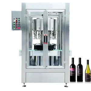 Linha de engarrafamento de vidro de álcool totalmente automática personalizada Máquina tampando de engarrafamento de vinho de uísque Máquina de engarrafamento de vinho