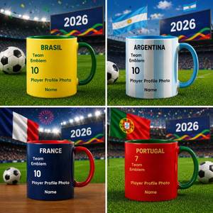 Vente en gros de tasses à café en forme de ballon de football de 11 oz, vierges, pour transfert thermique - Product Image 4