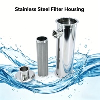 Boîtier de filtre sanitaire en acier inoxydable PVDF, petit boîtier de membrane filtrante de 10 pouces de qualité alimentaire pour filtration stérile