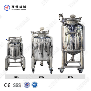 500L Stainless Steel 304/316L <strong>Single</strong> Layer Movable Storage Tank With Open Lid for Cosmetic Oil Cream Water Shampoo - Product Image 5