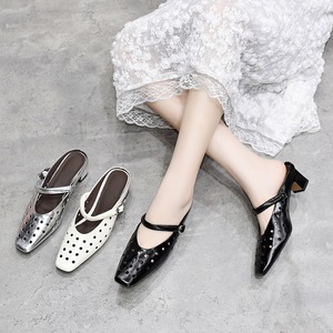 Nouvelles sandales Taoxi 2026, style coréen, pour adulte, à bout carré, motif pois roses, en tissu extensible respirant, pour usage quotidien - Product Image 1