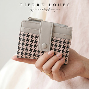 Pierre Loues Houndstooth Short <b>Wallet</b> For Women With Coin Purse <b>RFID</b> <b>Blocking</b> Small Size - Product Image 1