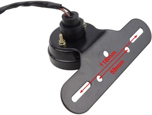 Đèn hậu phanh xe máy GOOFIT cho <span class=keywords><strong>Harley</strong></span> Chopper Bobber Custom 12V Cafe Racer, đèn xi nhan và đèn phanh - Product Image 2