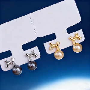 22679 Accessoires de perles DIY, support vide pour boucles d'oreilles en argent S925, bijoux en or et argent, boucles d'oreilles rondes de 7 à 10 mm - Product Image 3