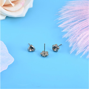 ฝาครอบลูกปัดรูปดาวห้าแฉกสแตนเลสสำหรับทำเครื่องประดับ DIY อุปกรณ์เสริมรูปทรงเรขาคณิตดอกพลัมหัวใจพีช - Product Image 2