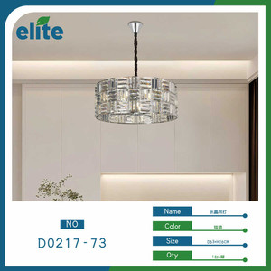 Logo stampato 3D luce bianca calda appesa per soggiorno zona pranzo moderno elegante lampadario di cristallo di lusso per la casa - Product Image 1