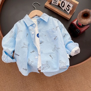 Cardigan in cotone a maniche lunghe e giacca sottile da <span class=keywords><strong>bambino</strong></span>, primavera autunno 2026, nuove righe, scollo a V, tie-dye - Product Image 6