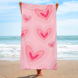 Serviette de plage en microfibre imprimée numérique personnalisée, serviette de plage avec logo, design gratuit, grande serviette de plage personnalisée à séchage rapide et sans sable/ - Product Image 4