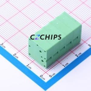 JL271R-50005G01 Spring Terminal Block Bent Lead Through Hole,P=5mm Connector 1x5P 5mm Right Angle Insert 5P - Product Image 2