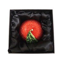 Luxe handtas met kristallen en strass steentjes, rode appelvormig, voor feestjes en bruiloften