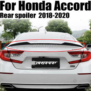 สปอยเลอร์หลังทรง V Sport สำหรับ Honda Accord ปี 2018 19 20  วัสดุ ABS สีดำคาร์บอน  อะไหล่ตกแต่งภายนอก - Product Image 1